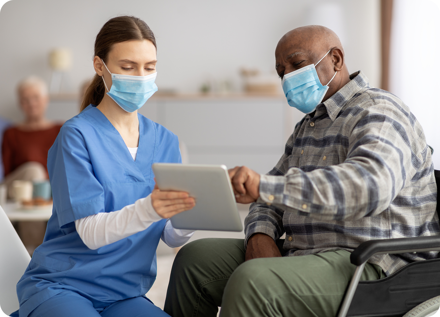 Care team reviewing patient information